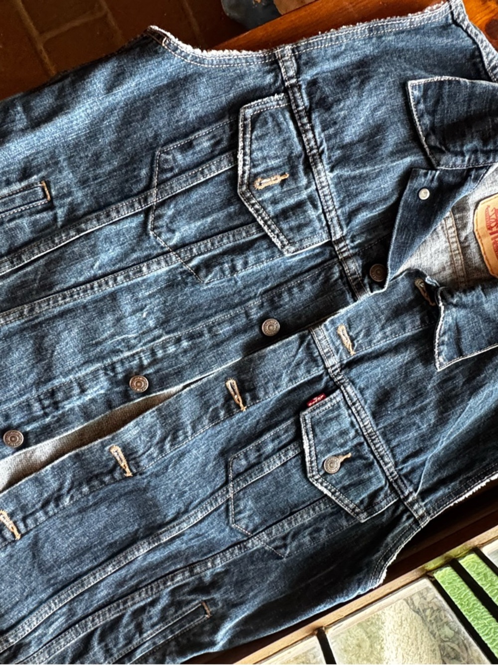 Levi's Dark Indigo Denim Vest - Picture 4 of 6